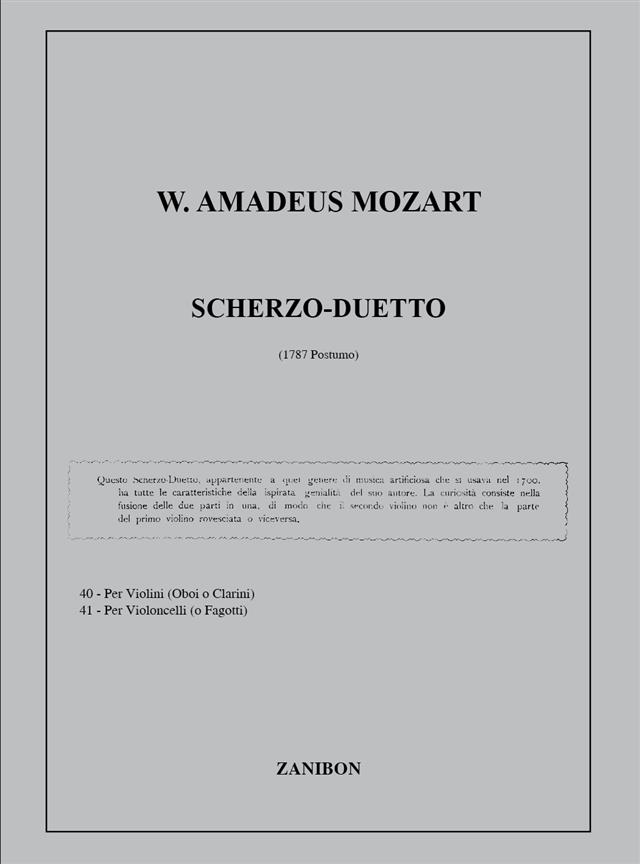 Scherzo - Duetto (1787 - Postumo) - Per 2 Violini (Oboi O Clarini) - dvoje housle